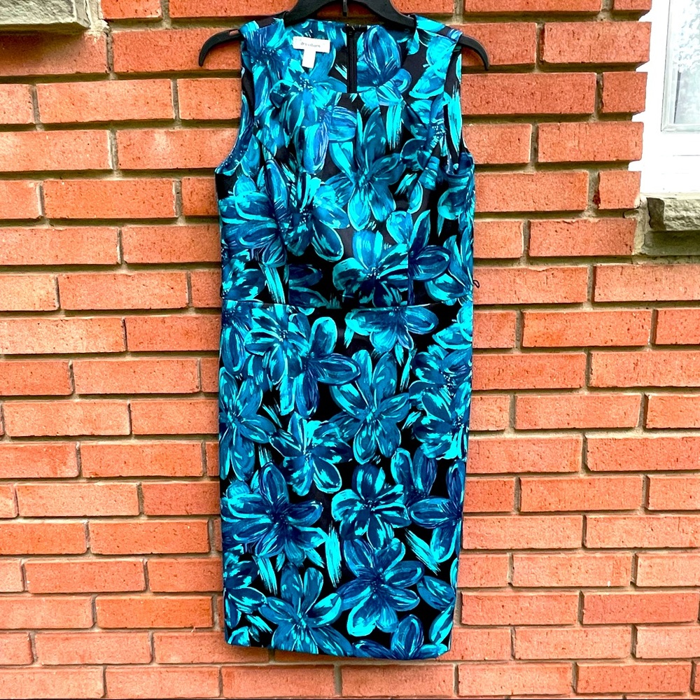 Dress Barn Blue Floral Sheath Dress